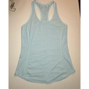 Lululemon Like New Runner Up Tank Womens Size 4 Heathered Aquamarine Blue